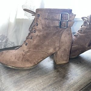 Madden girl suede booties with laces